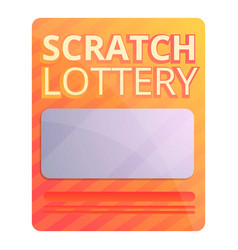 Scratch Lottery Icon Cartoon Style