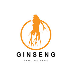 Ginseng Logo Herbal Plant Natural Herbal