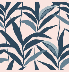 Jungle Palm Leaf Seamless Pattern Pastel Colors