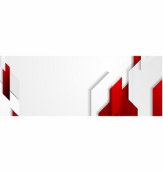 Red And Grey Abstract Technology Banner