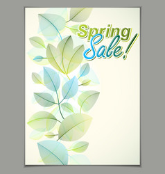 Spring Leaves Vertical Background Nature Seasonal