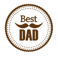 Best Dad Round Badge