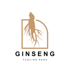 Ginseng Logo Herbal Plant Natural Herbal