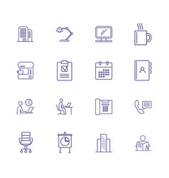 Office Line Icon Set