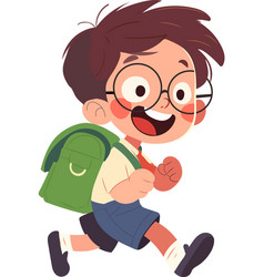 Boy Going To School