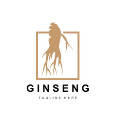 Ginseng Logo Herbal Plant Natural Herbal