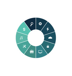 Infographic Wheel With Colored Sections Business