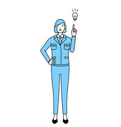 Simple Line Drawing Of A Woman In Work Wear