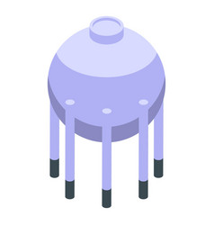 Stand Gas Tank Icon Isometric Factory