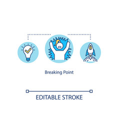 Breaking Point Concept Icon Emotional Breakdown