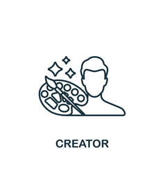 Creator Icon Line Simple Crowdfunding Icon