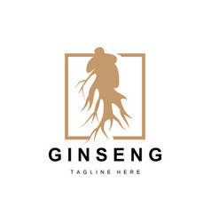 Ginseng Logo Herbal Plant Natural Herbal