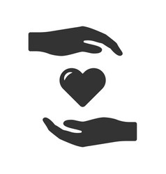 Hand Icon Surround The Heart From Above