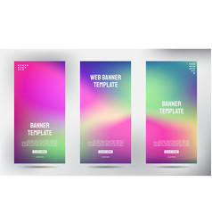 Set Blurred Roll Up Business Brochure Flyer