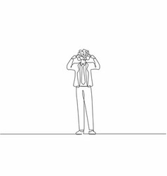 Single Continuous Line Drawing Businessman