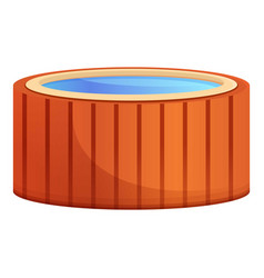 Spa Wood Jacuzzi Icon Cartoon Style