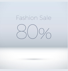 Fashion Sale Sign In Empty White Room