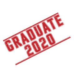 Stamp Graduate 2020 With Scuff On A White