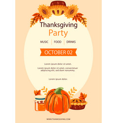 Free Flat Thanksgiving Invitation Template