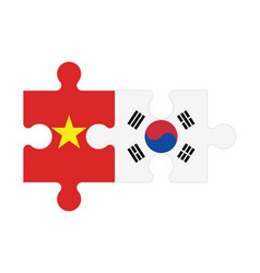 Puzzle Of Flags Of Vietnam And South Korea