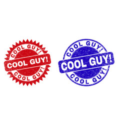 Cool Guy Round And Rosette Stamps With Scratched