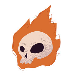 Skull On Fire Textured