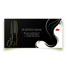 Business Card Concept For Beauty And Hair Salon