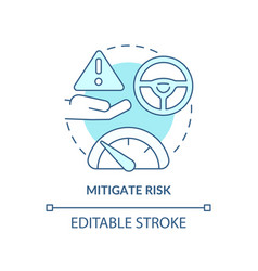 Mitigate Risk Turquoise Concept Icon