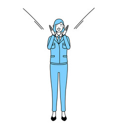 Simple Line Drawing Of A Woman In Work Wear