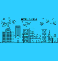 United States El Paso Winter Holidays Skyline