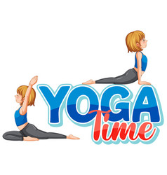 Yoga Time Text With Women Practicing