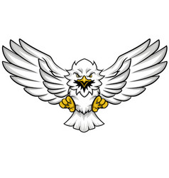 Cute Eagle Cartoon Mascot Flying