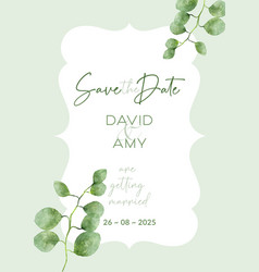 Elegant Save The Date Invitation With Hand