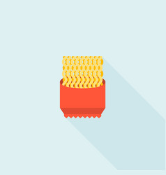 Instant Noodle Icon Flat Design