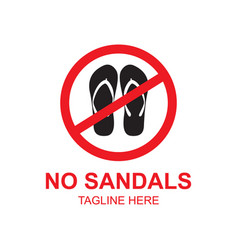 No Sandals Logo Design Template