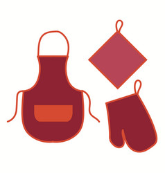 Oven Mitt And Mitt And Apron Hanging