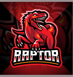 Dinosaur sport mascot logo design Royalty Free Vector Image