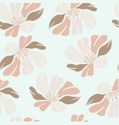 Retro Boho Flowers Pastel Floral Seamless Pattern