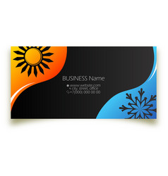 Business Card For Air Conditioning And Home