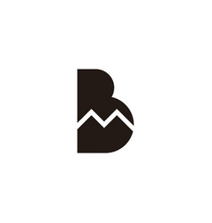 Letter M In B Geometric Symbol Simple Logo