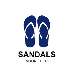 Pair Sandals Logo Design Template