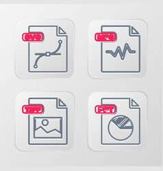 Set Line Ppt File Document Tiff Mp3 And Svg Icon