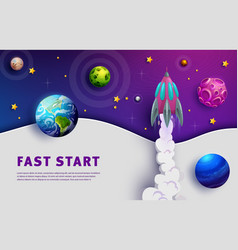 Space Landing Page Start Up Concept Galaxy Planet