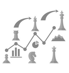 Strategy Concept Chess Figure And Chart