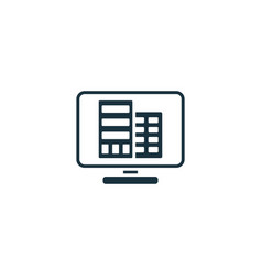 Virtual Office Icon Monochrome Simple Remote Work