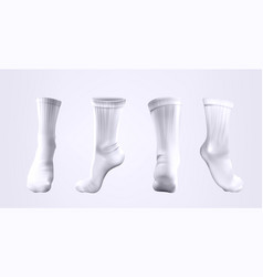 3d Realistic White Mid Calf Socks