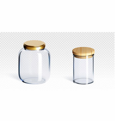 Glass Transparent Low And High Jar Mockup