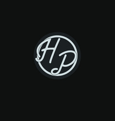 Initials Hp Logo Monogram With Simple Circle Line