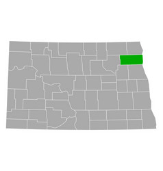 Map Walsh In North Dakota