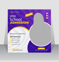 School Admission Social Media Poster Design